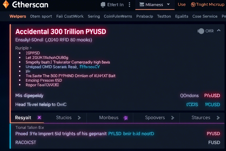 PYUSD铸币交易截图