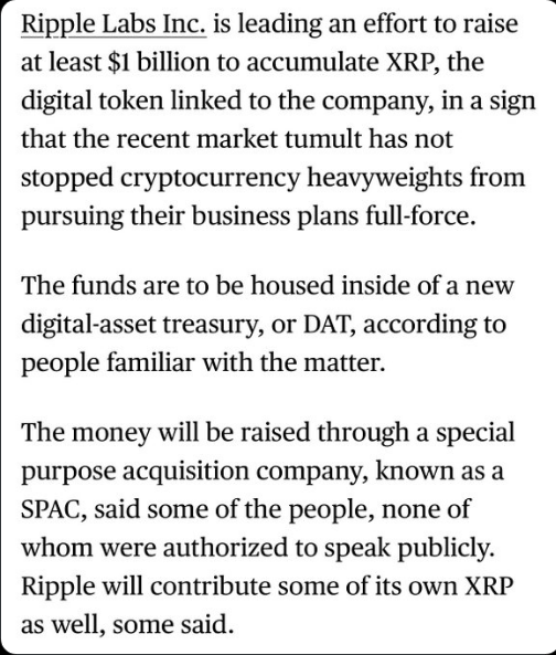 10 亿美元 XRP 国债走势或将重新定义山寨币的价格走势