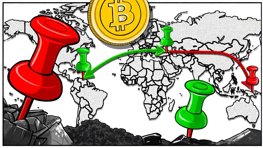 比特币矿工迁徙相关图片