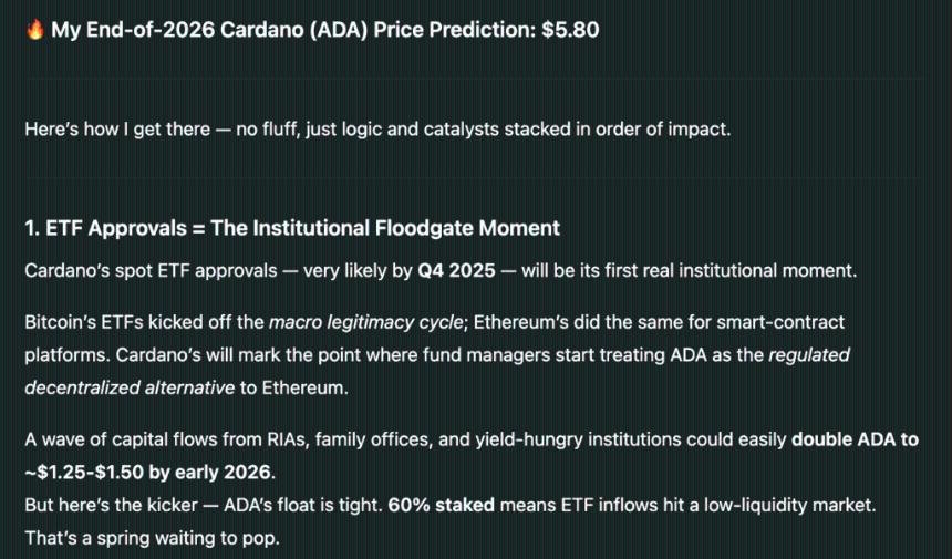  ChatGPT 预测 2026 年底 XRP、Cardano 和最佳钱包代币的价格 