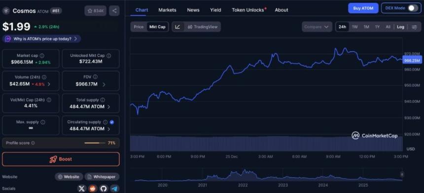 2026年，两种加密货币的市值将达到10亿美元。