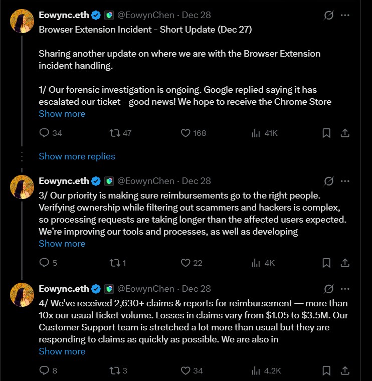 Trust Wallet 扩展程序更新确认新增 2596 个钱包，声称钱包数量已达 5000 个