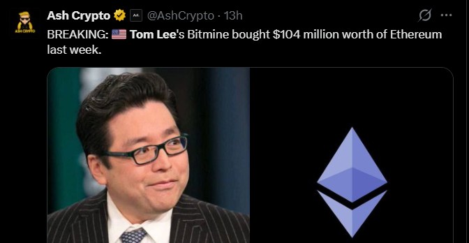 Tom Lee的价格预测预示着下一轮上涨行情？比特币和以太坊会达到25万美元吗？
