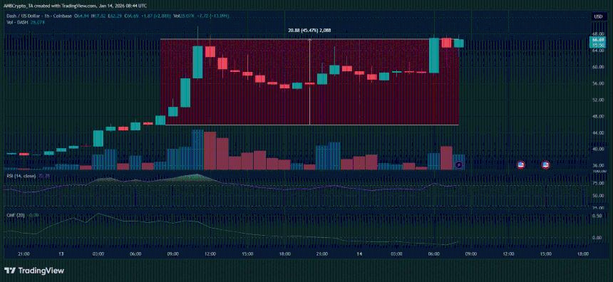 DASH价格单日暴涨42%：背后驱动因素与未来走势分析