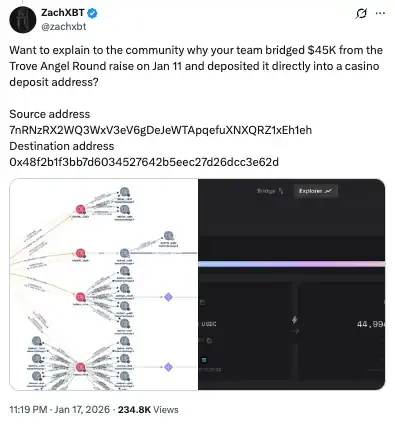 叙事崩塌、信任清零，Trove拉开今年加密维权序幕