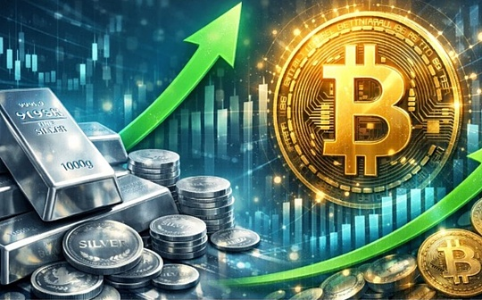 白银市值破6.2万亿超越英伟达 比特币却跌至2万亿以下