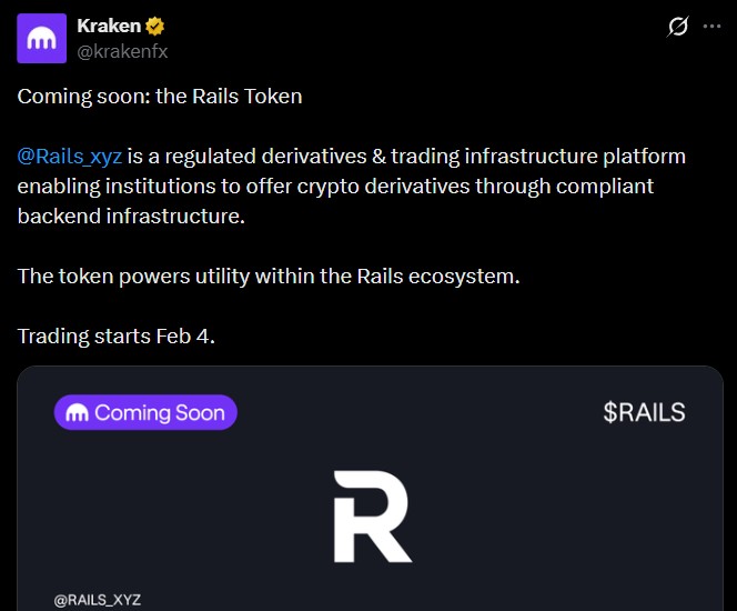 Rails空投和Kraken上线：锁定$RAILS奖励的最后机会