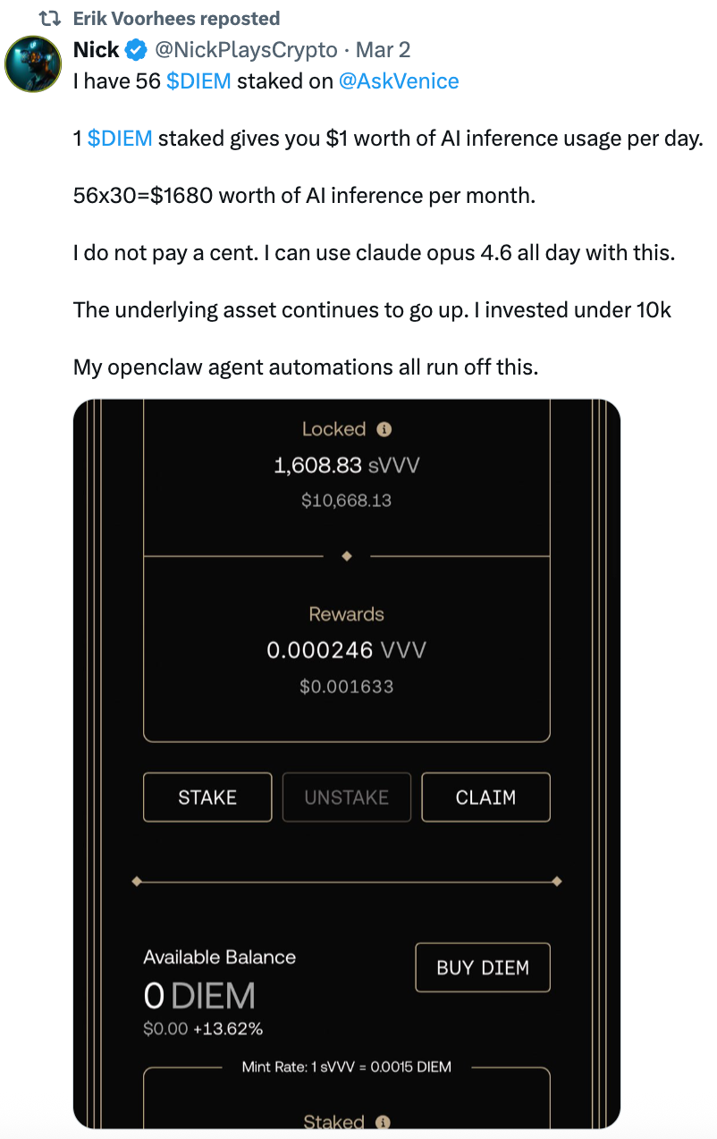 OpenClaw力挺Venice.ai，代币VVV一月暴涨超500%