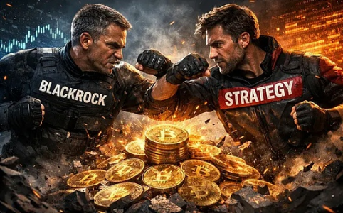 贝莱德 vs Strategy：比特币积累大战谁将胜出？