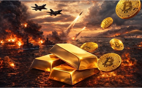 比特币逆势上涨8%！美伊冲突下黄金暴跌背后真相